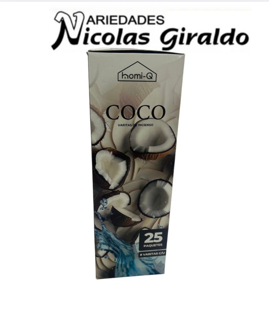 [HQHOMI-Q] Incienso homi-q x25 cajas coco HQ301