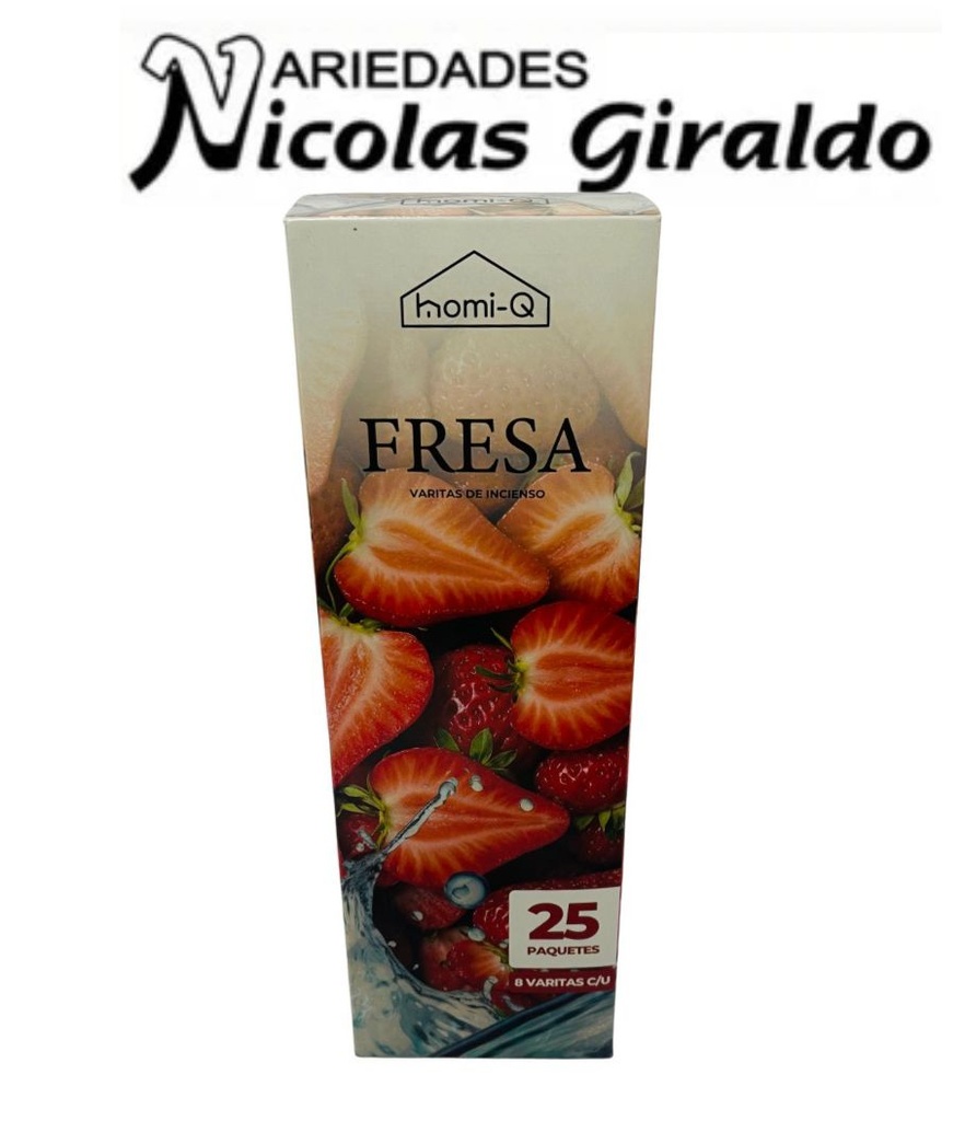 Incienso homi-q x25 cajas fresa HQ302