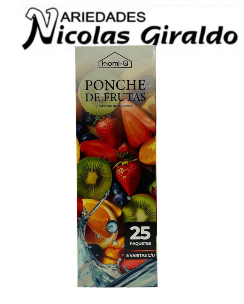 Incienso homi-q x25 cajas ponche de frutas HQ305