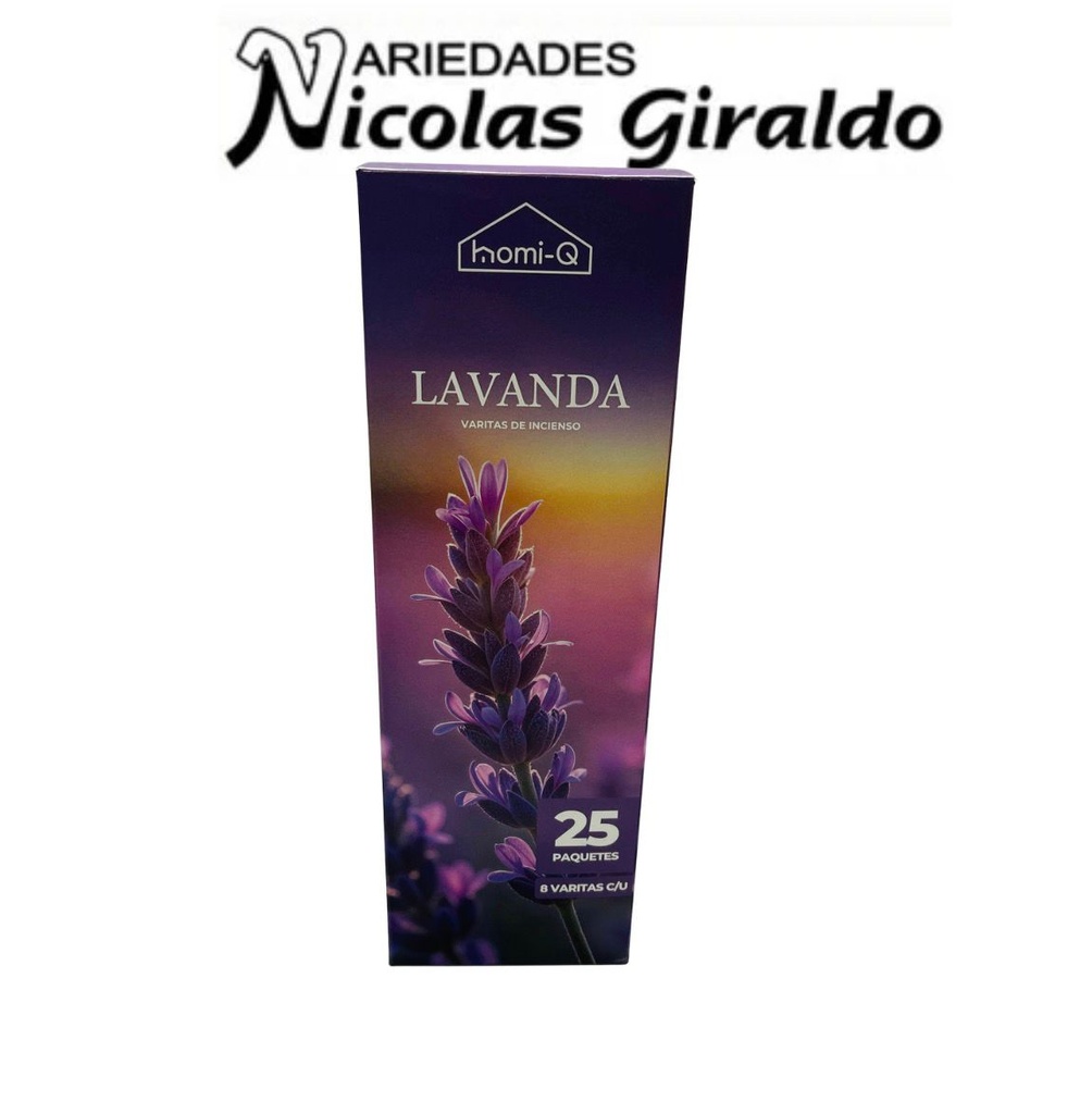 [HQHOMI-Q] Incienso homi-q x25 cajas lavanda HQ315