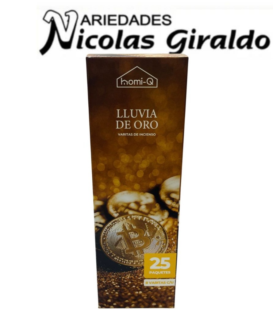 Incienso homi-q x25 cajas lluvia oro HQ320