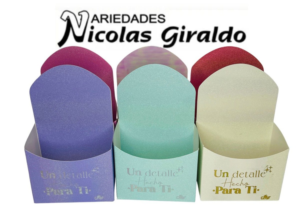 Caja regalo mediana espaldar paquete x6