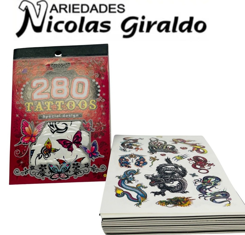 [1931] Libro tatuajes grande paquete x10  