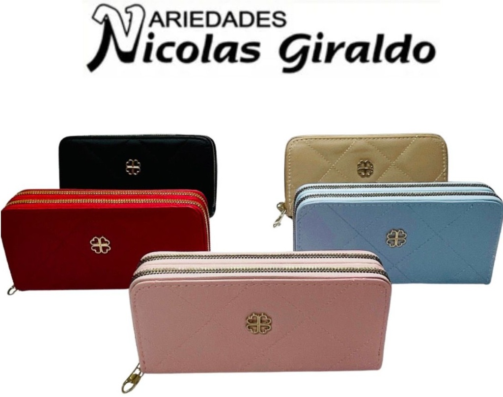 Billetera dama grande doble cierre  