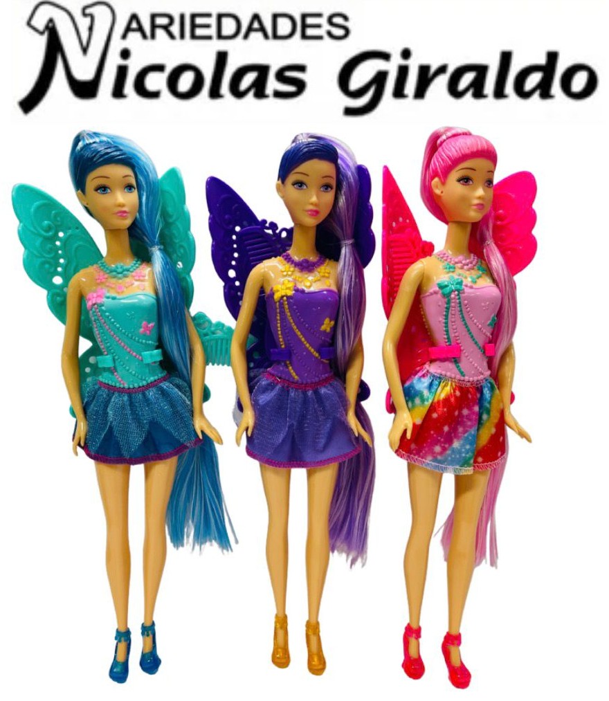 Muñeca hada en bolsa con accesorios 