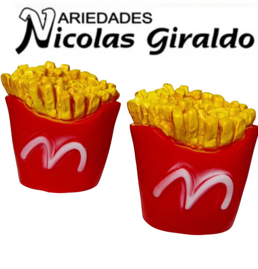 Juguete chillon mascota papas fritas