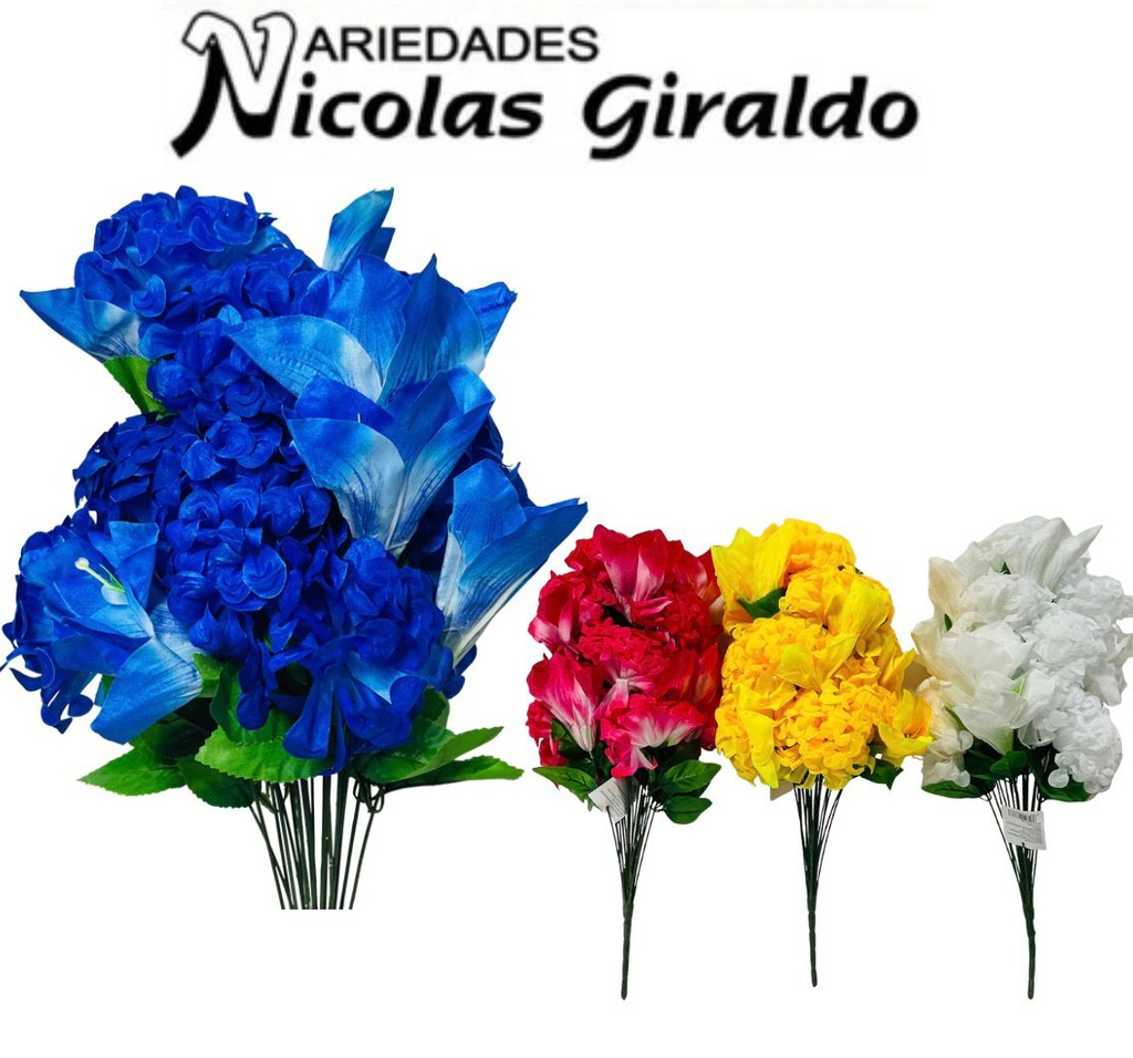 Flor ramo x24 grande surtida color 