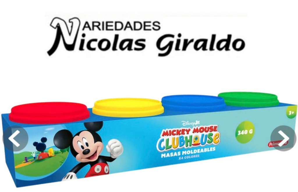 [P4519] Plastilina moldeable licencia niño tarro x4