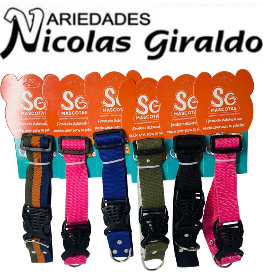 Collar mascota gargantilla grande pqt x12
