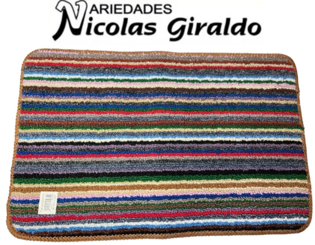 Tapete piso tela multicolor