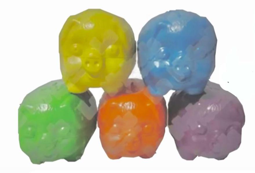 [CHG2006] Alcancia plastica marrano happy grande (CHG-2006) pqt x12