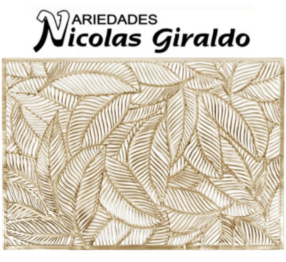 Individual mesa fino rectangular x6 dorado