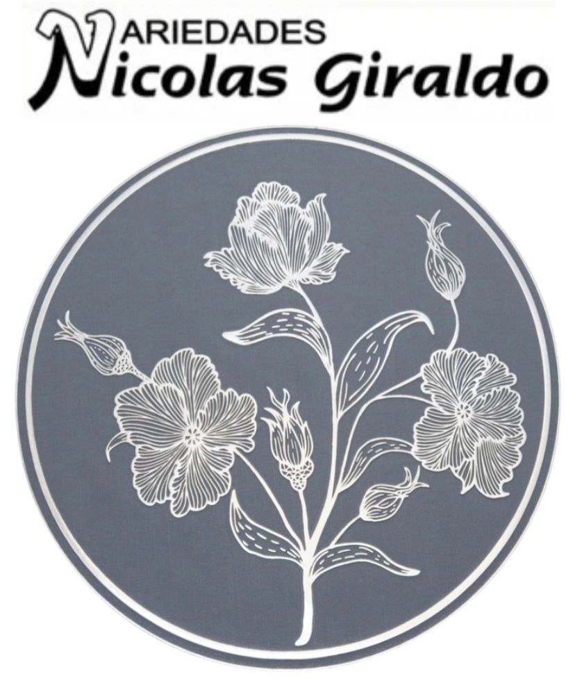 Individual mesa fino redondo x6 plata