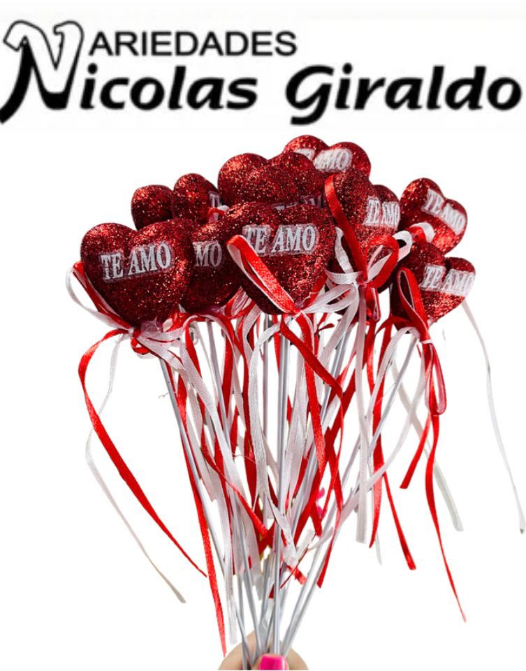 Corazon mini te amo para ancheta pqt x12 