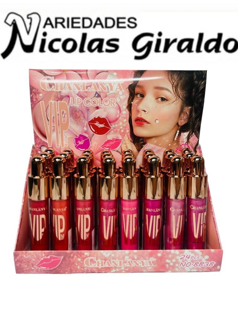 Brillo aplicador labial vip grande redondo cj x24 