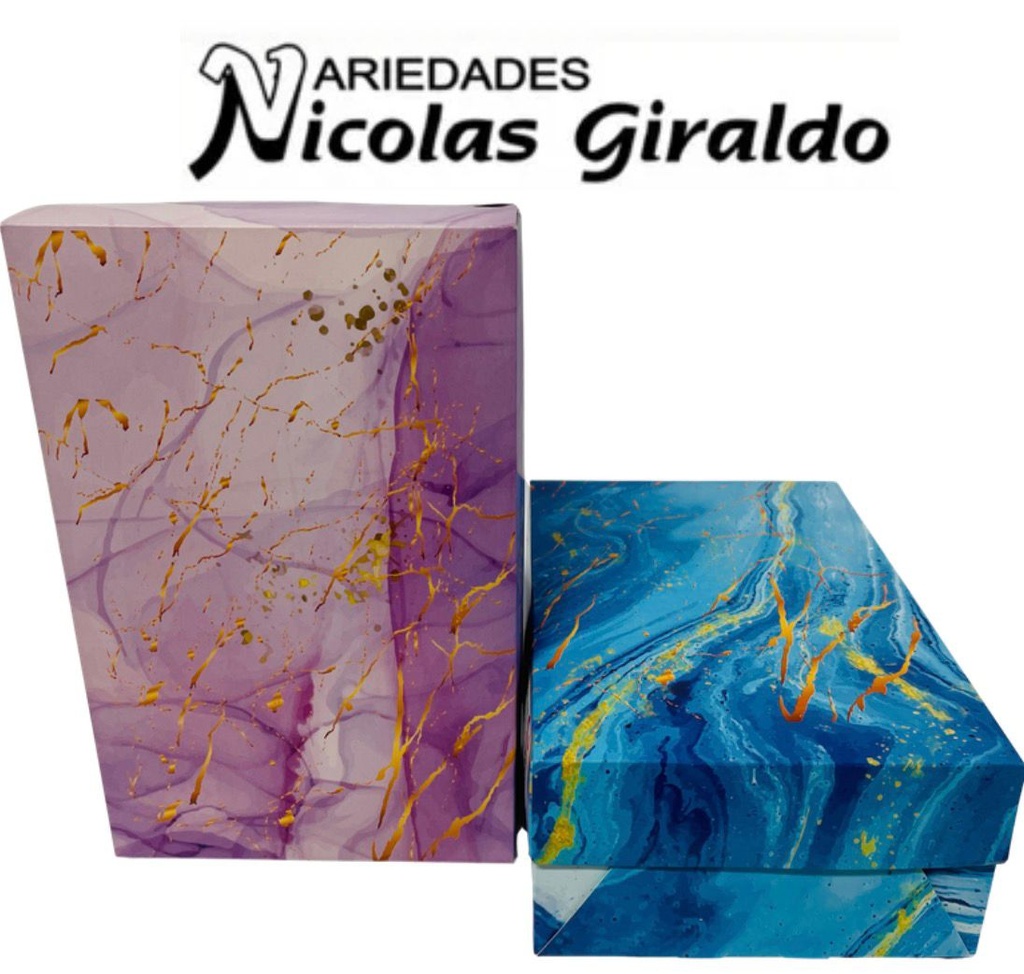 Caja regalo jumbo marmolizada mediana m5 