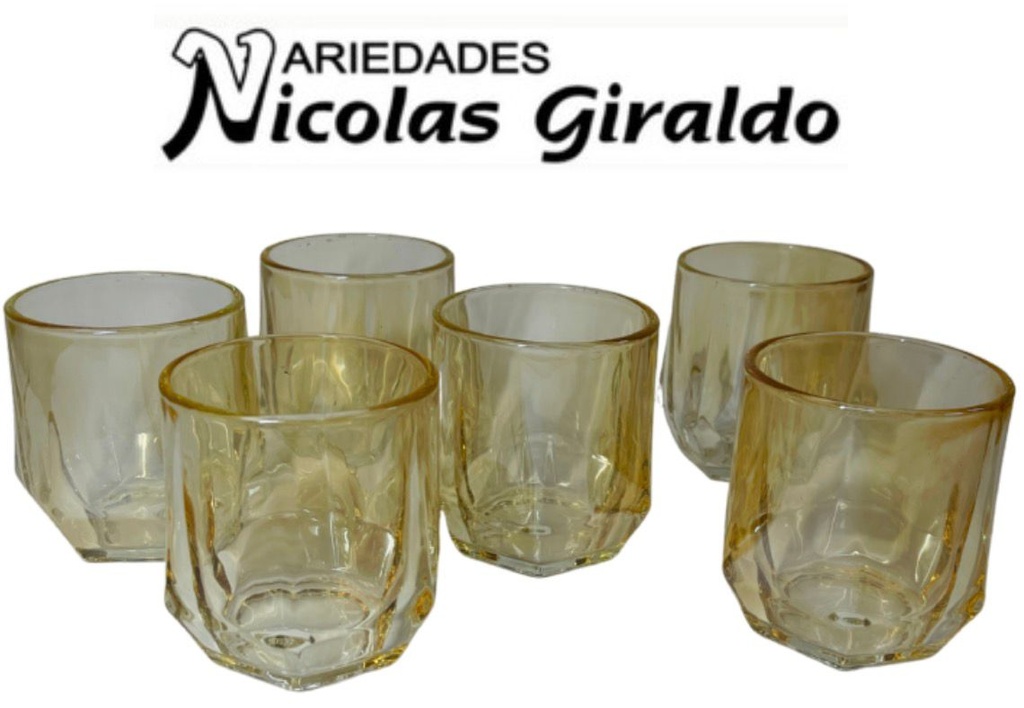 Vaso vidrio caja x6  