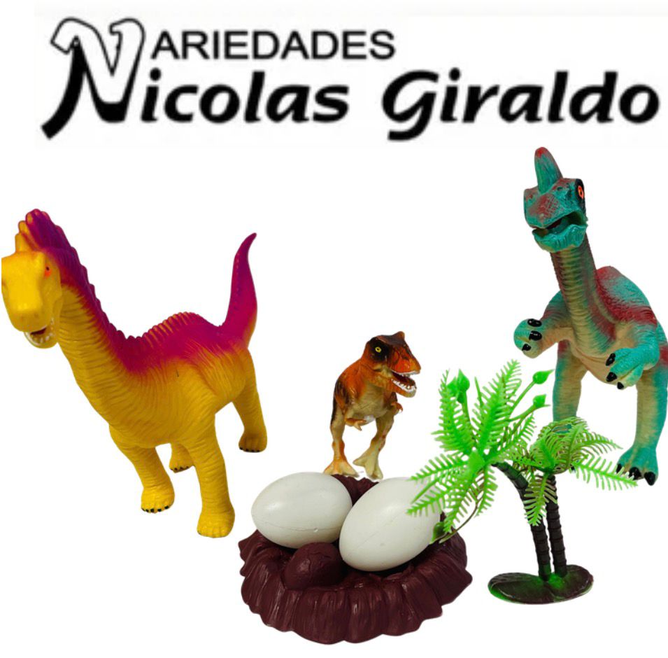 Animal dinosaurio chillon x3 con accesorios 