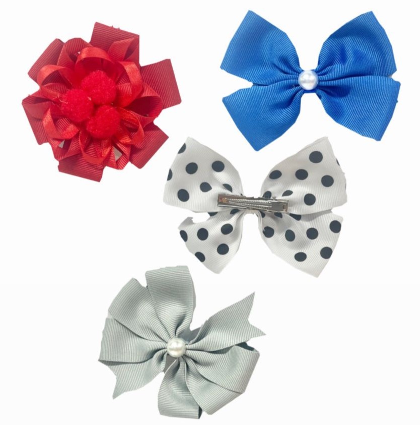 @Moño pinza sencillo x1 color PQT X12