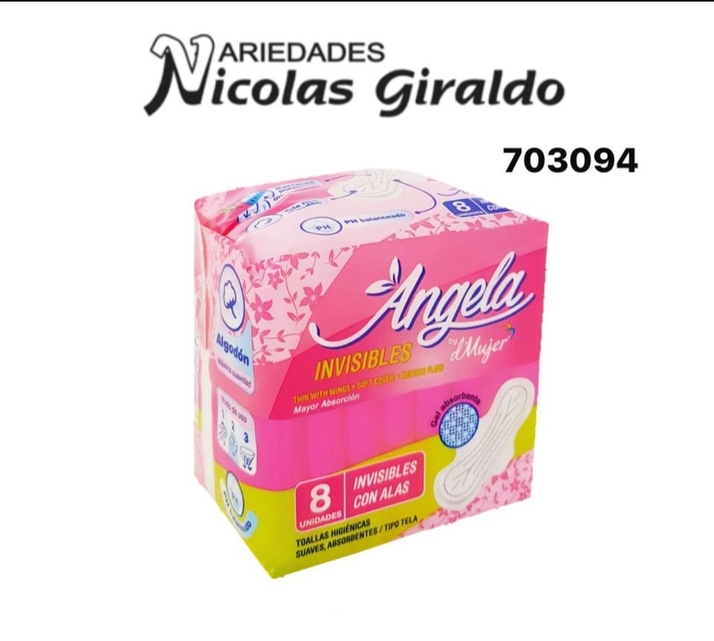 Toalla angela x8 PQT X12