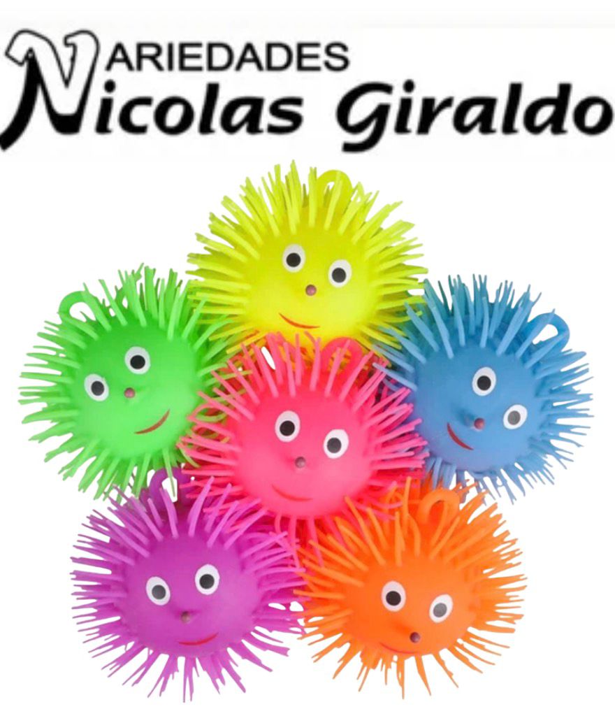 [PTF755] Bolitron carita peludo color neon cj x24