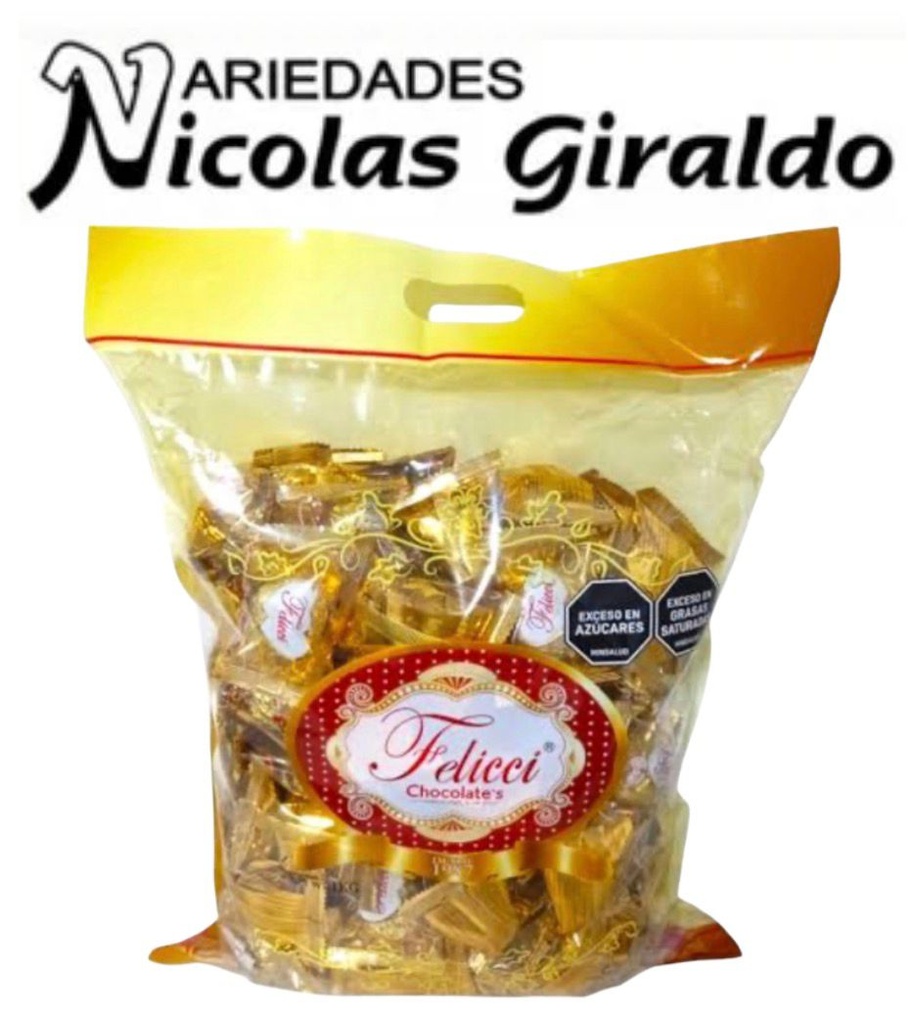 Chocolate felicci bolsa 80 unidades  