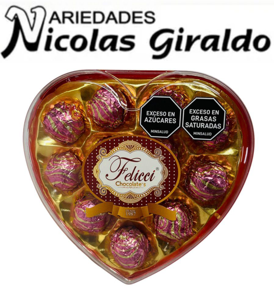 Chocolate feliccie corazon X12 