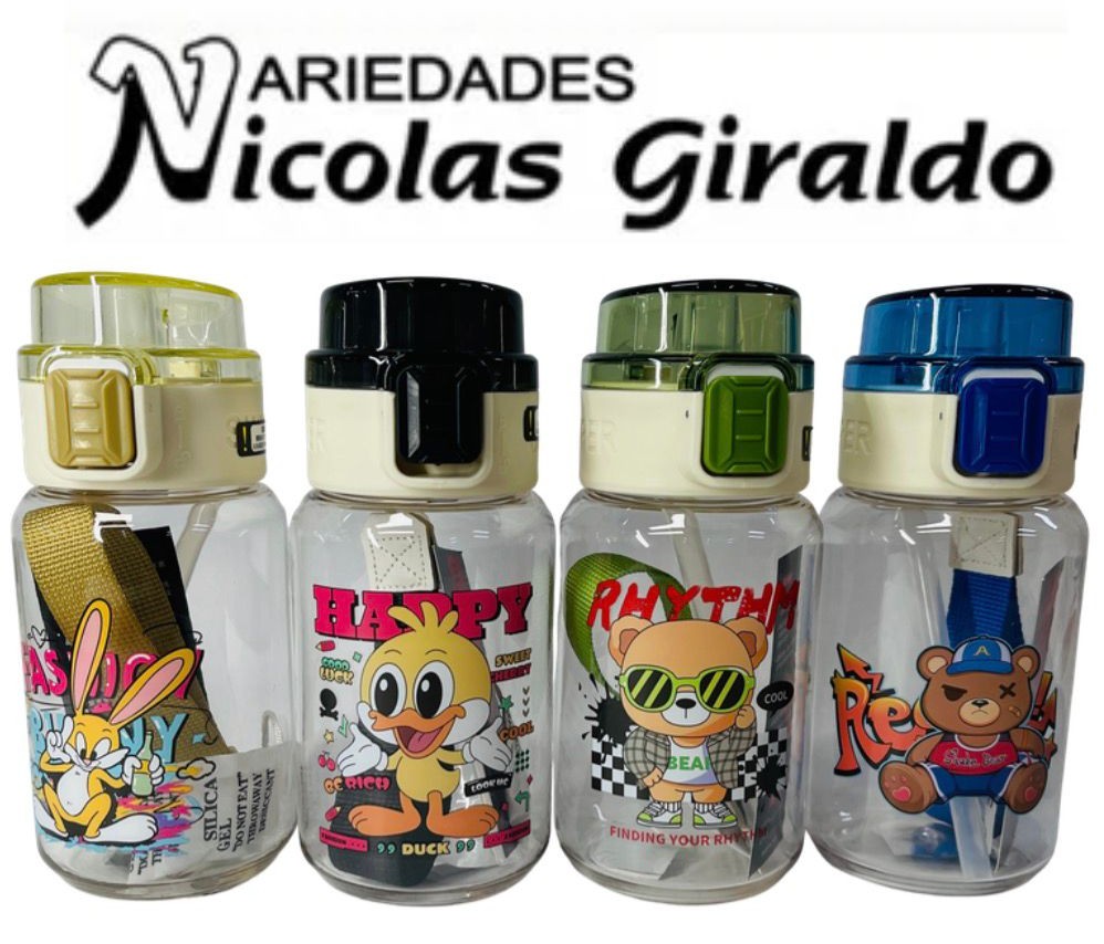 Termo infantil fino estampado 430ml 