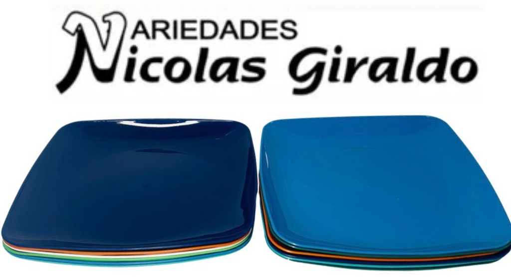 Plato plastico cuadrado pando grande PQT X12   