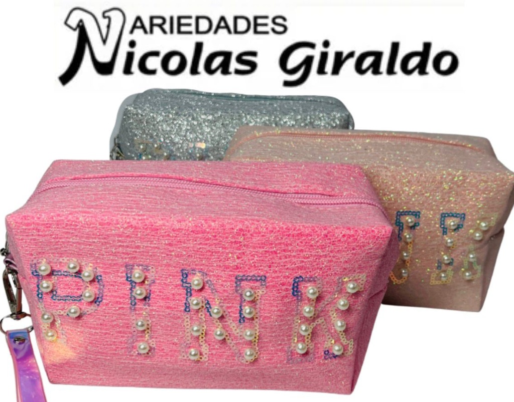 Cosmetiquera dama pink