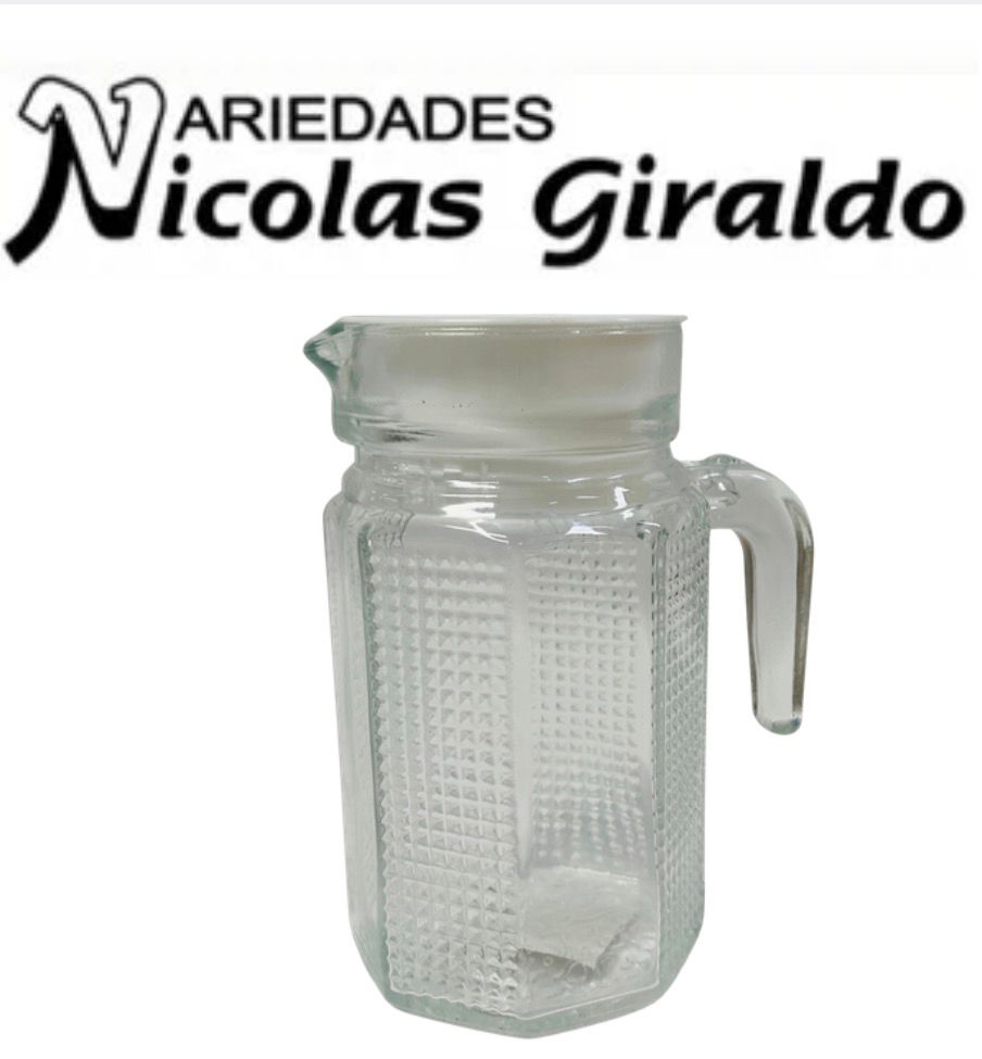 Jarra vidrio mini con tapa transparente 