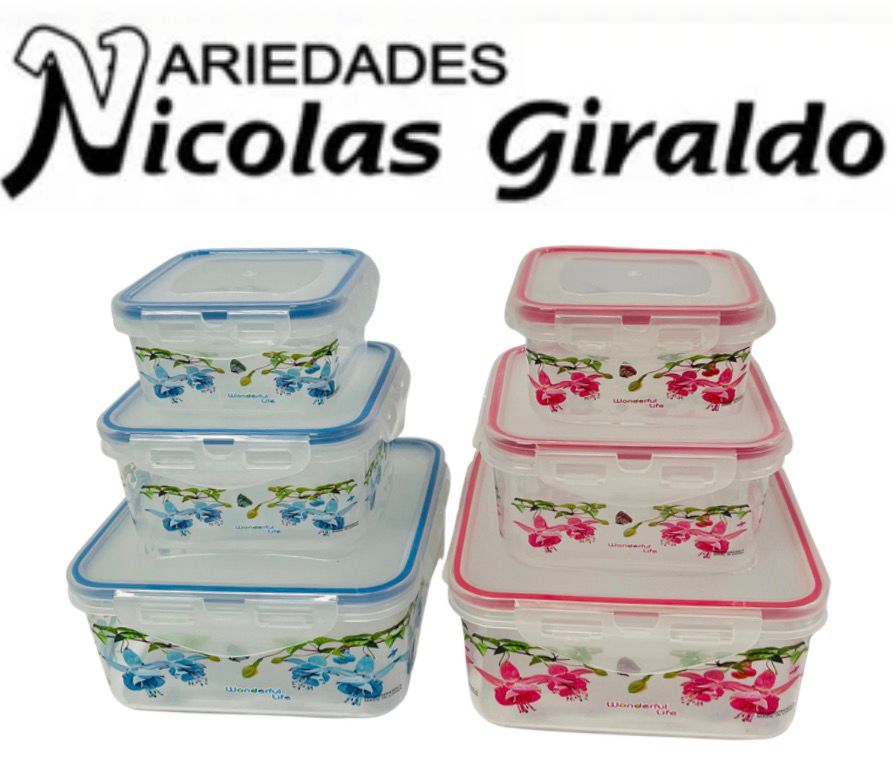 Coca hermetica cuadrada pequeña x3  