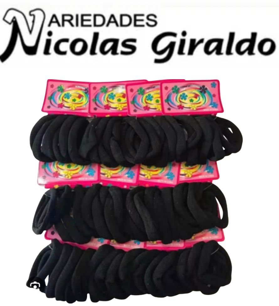 [YNC125-105] @Chulo resorte licra x6 pequeño negro bolsa x12  