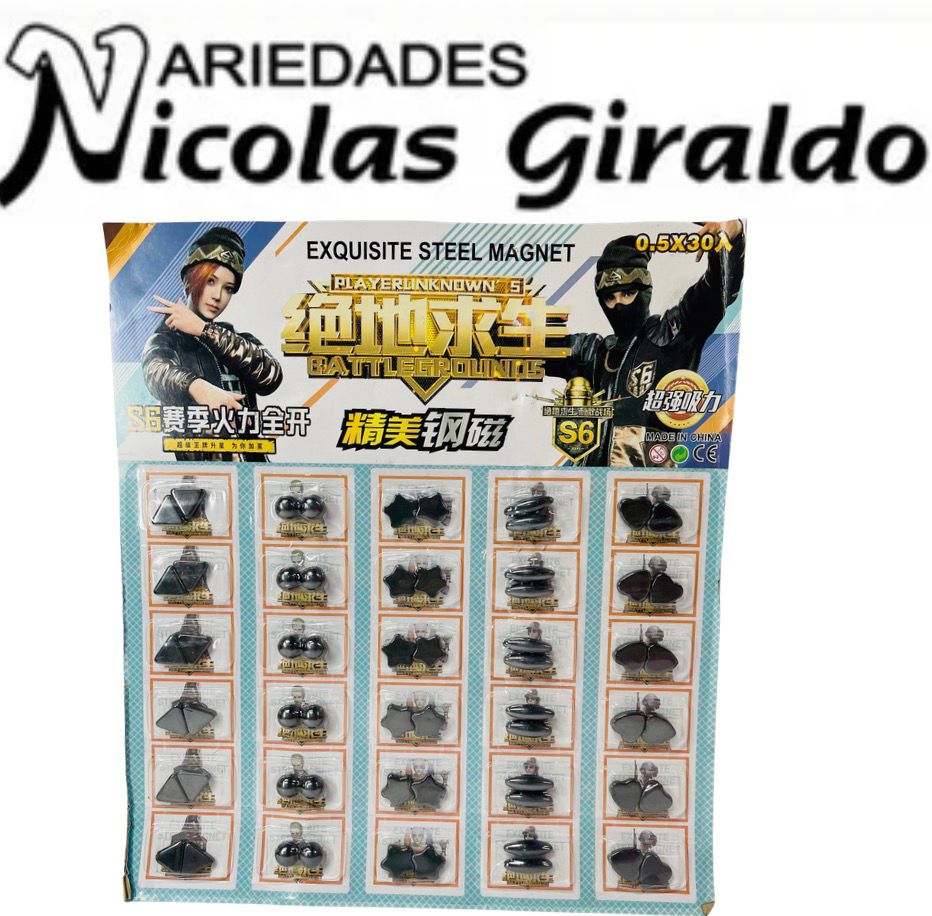 [PT22170] Imanes figuras surtidas carton X30