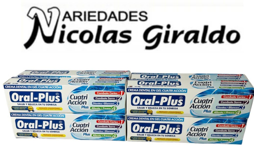 [913641] Crema dental oral-plus pequeña x30gr pqt x12