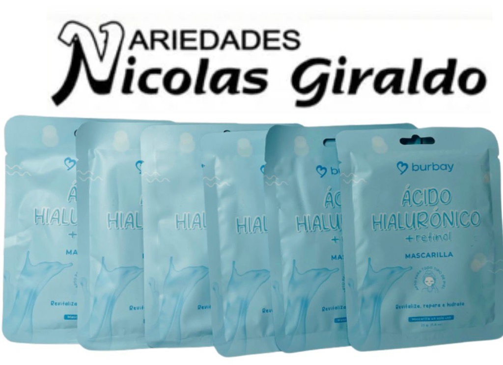 Mascarilla en velo acido hialuronico PQTX12  