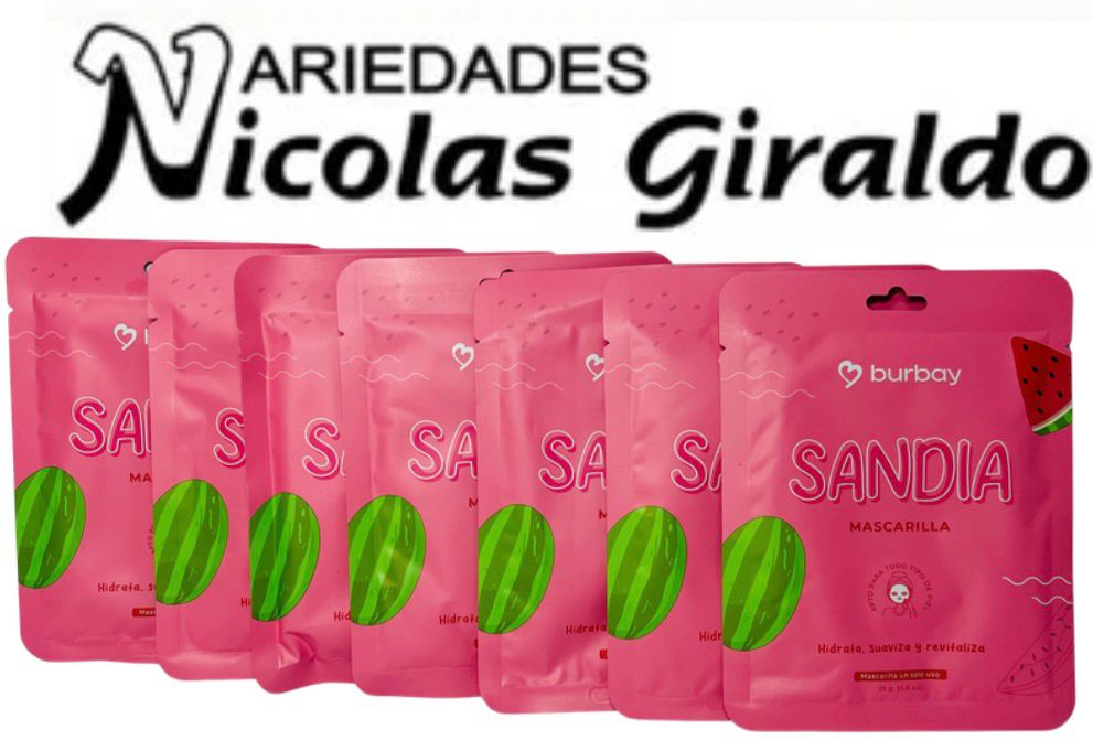 [B-106] Mascarilla en velo sandia PQTX12     