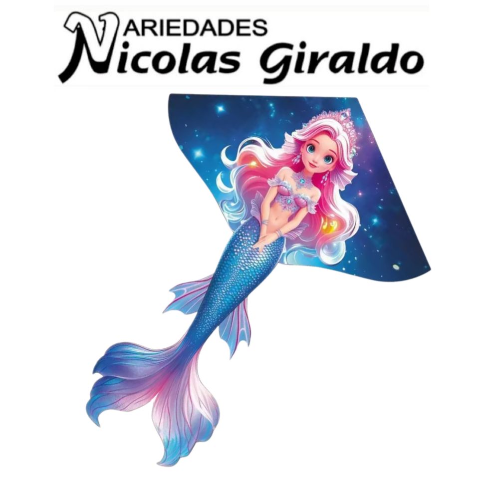 [SE10058] Cometa cola sirena grande 71x130 
