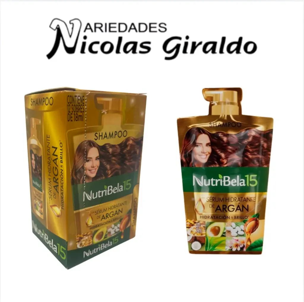 [21500011] Shampoo nutribela argan (dorado) sobre x12  
