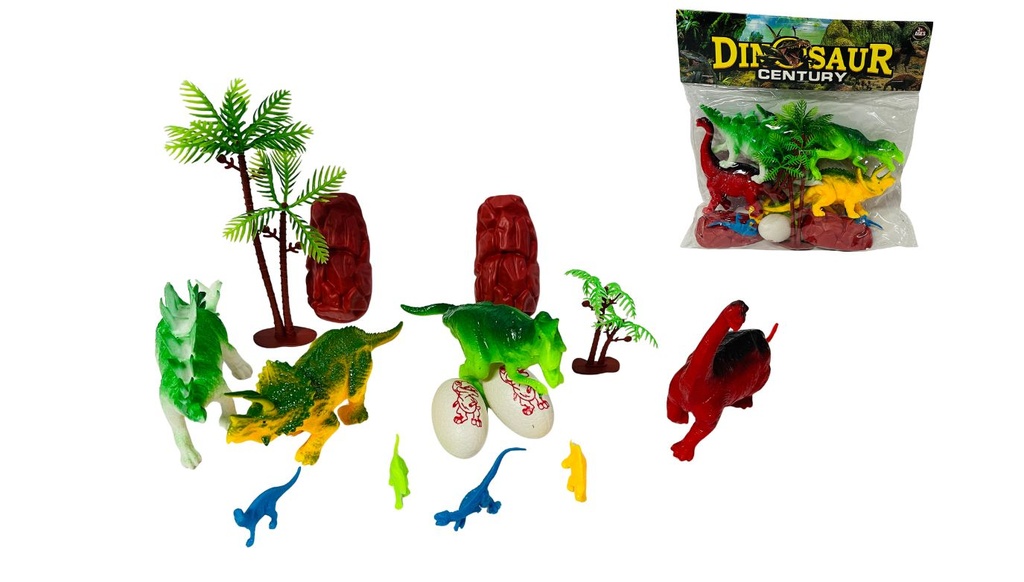 Animal dinosaurio x4 con accesorios 