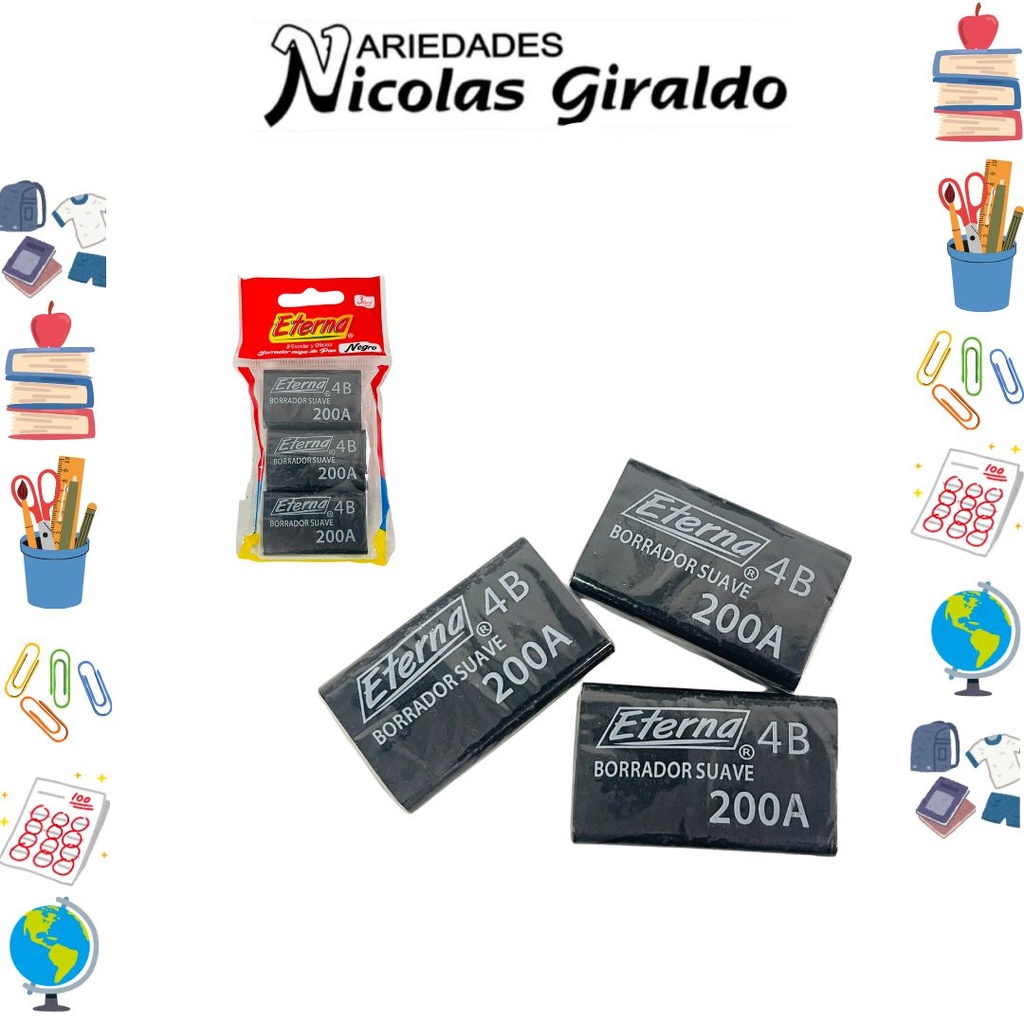 Borrador miga de pan negro x3 eterna