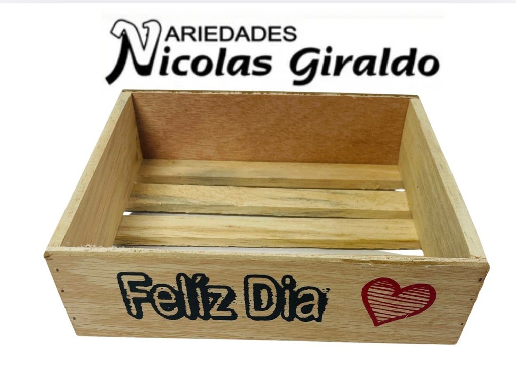 Canasta madera #2 sublimada pqt x6