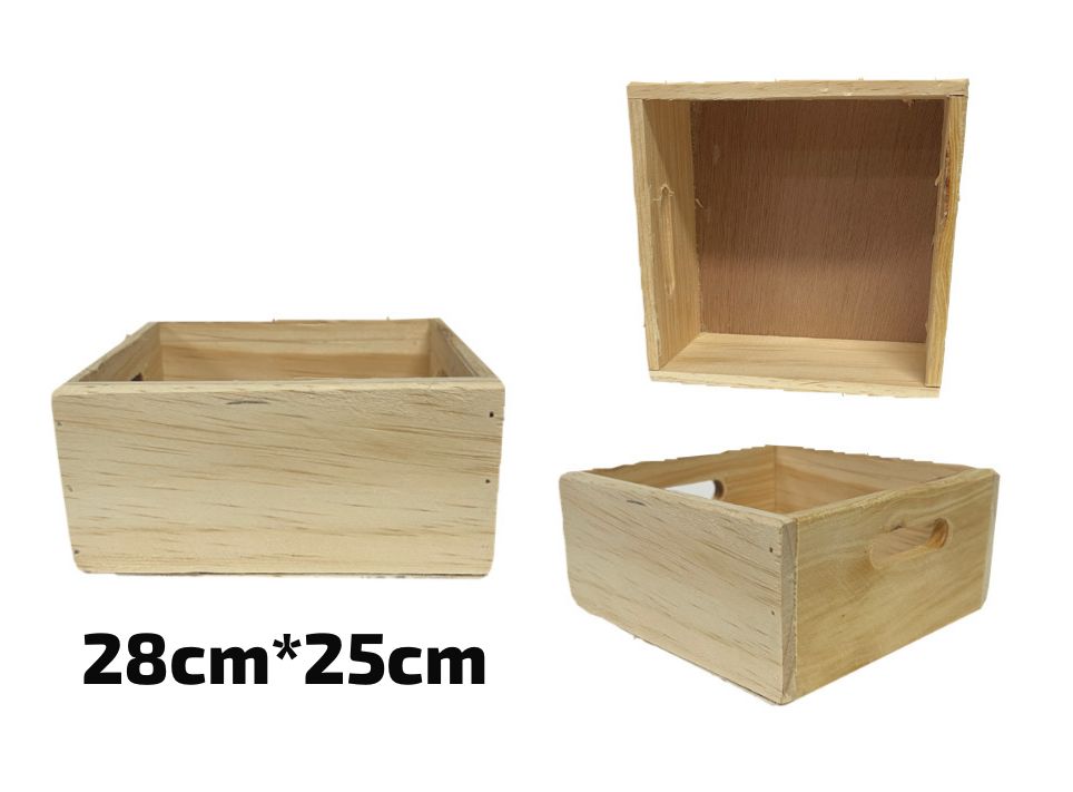 Canasta madera #3 calada pqt x3