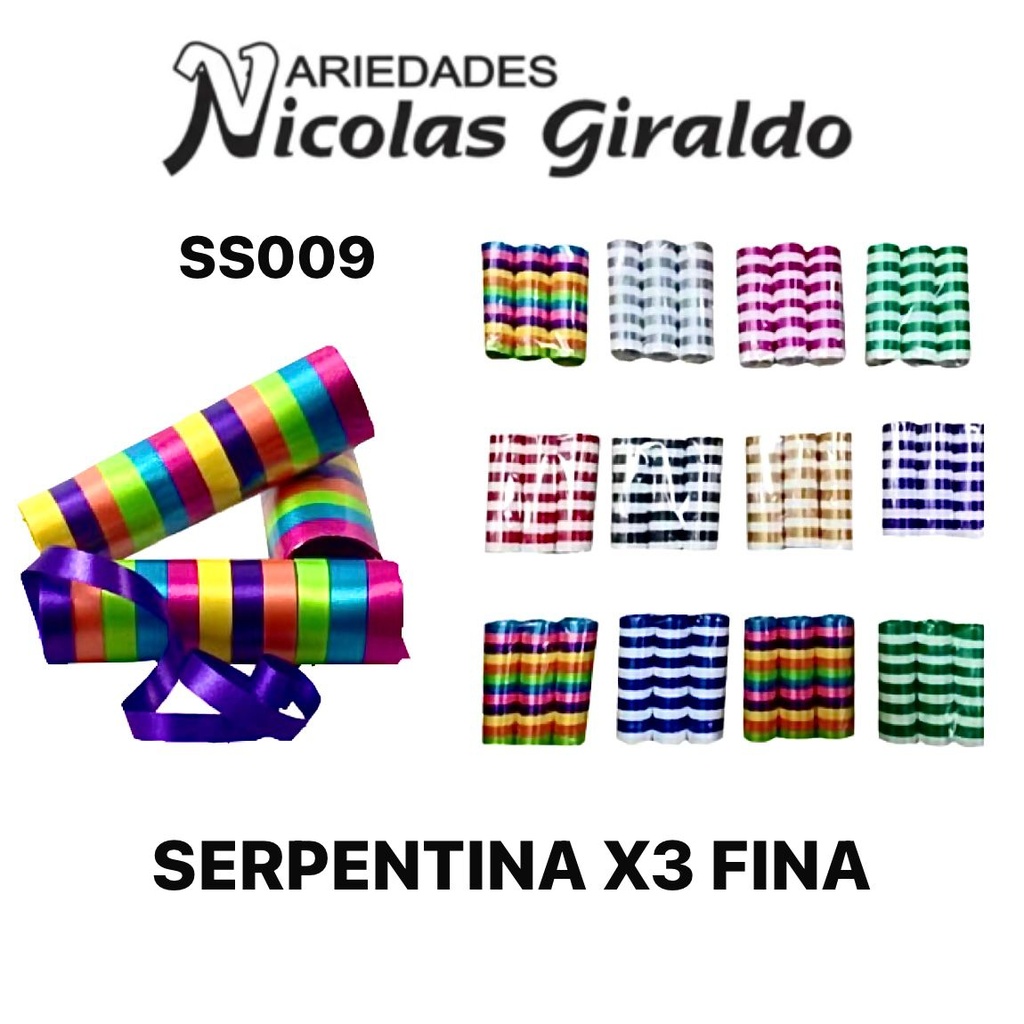 [SS009] Serpentina x 3 fina  PQT X12
