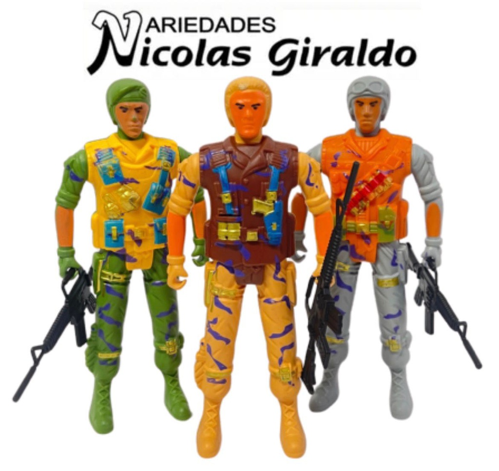 [MG53031] Soldado x3 en bolsa 