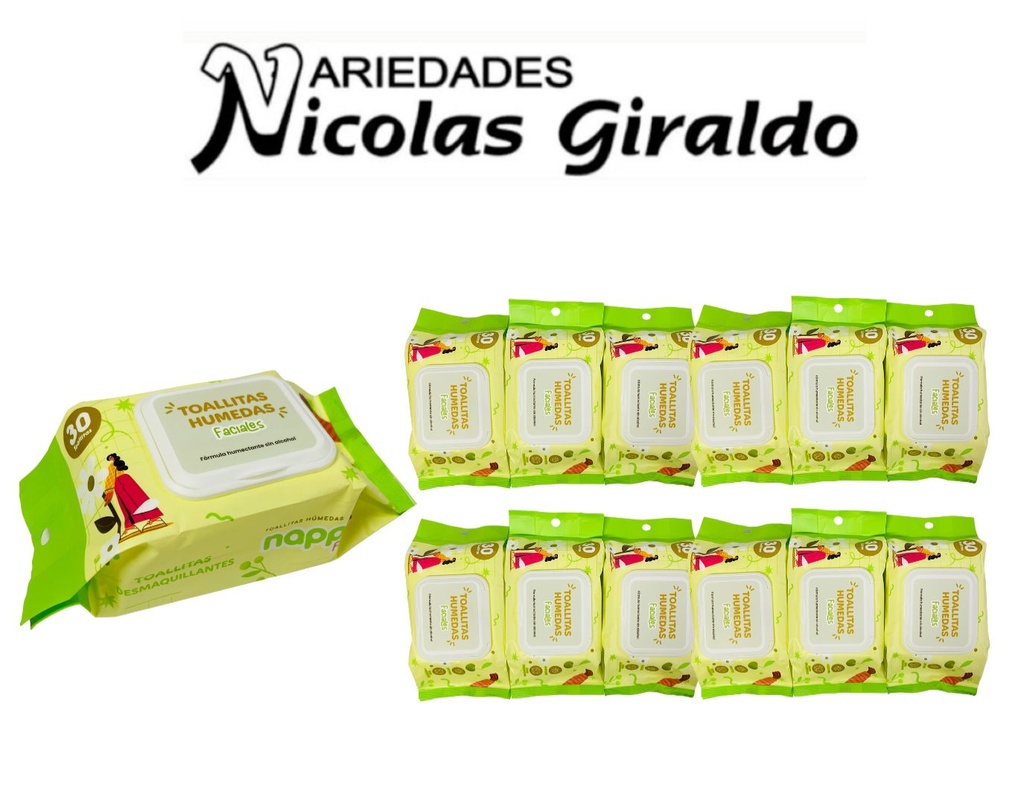 [NP205] Pañito facial nappes x30 pqt x12