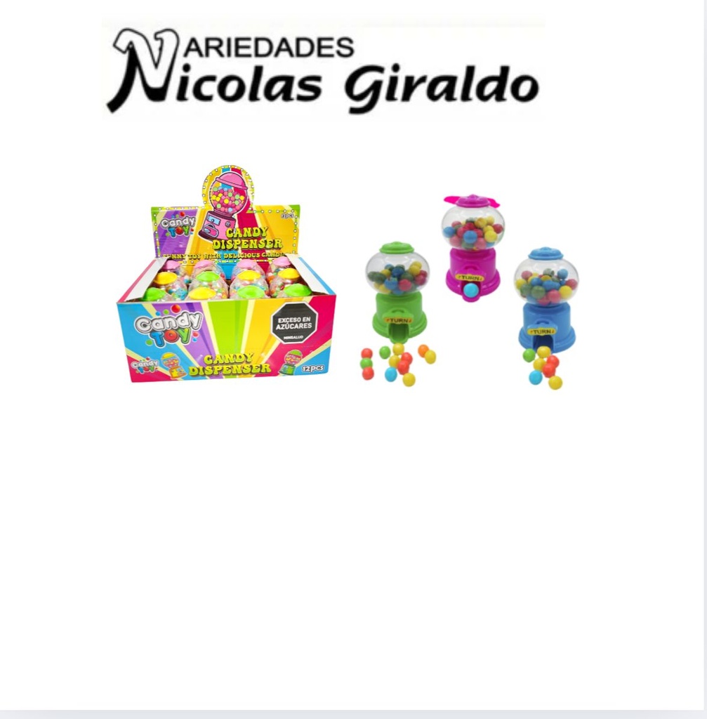 [705192] Dulce juguete dispensador candy toy CJA X12