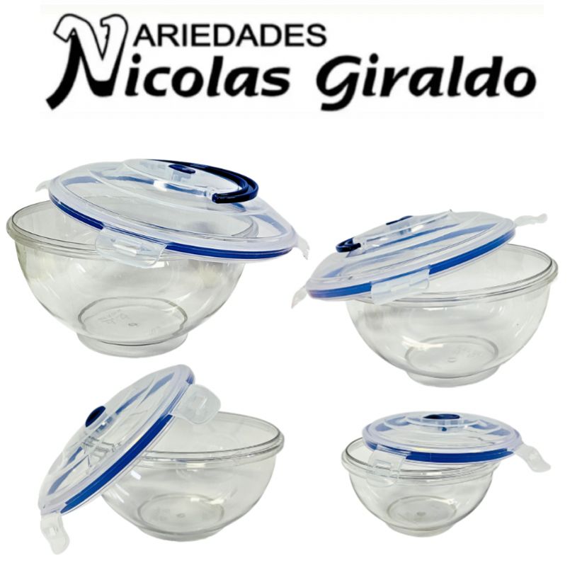 Coca acrilica fina redonda con agarradera x4 