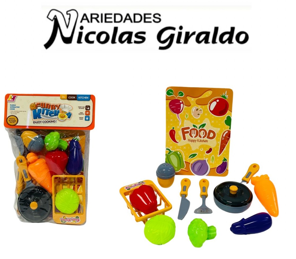 Vajilla infantil pequeña fina con verduras
