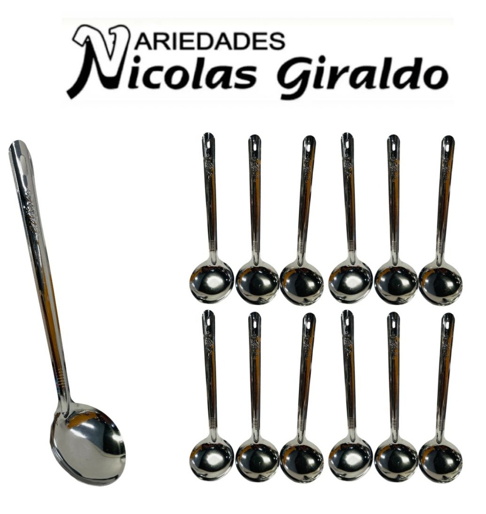 [EN0399] cucharon hondo metal sencillo PQT X12